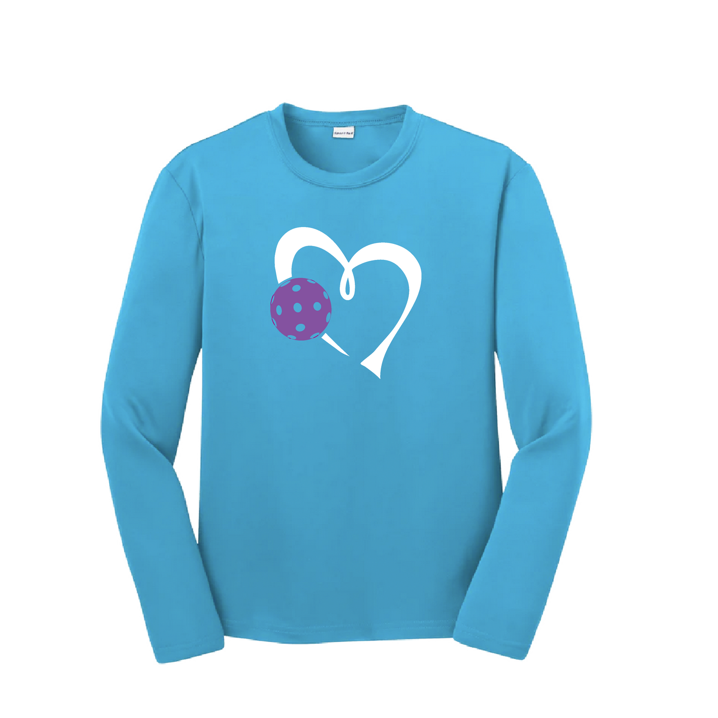 Love Pickleball (Purple) | Youth Long Sleeve Pickleball Shirts | 100% Polyester