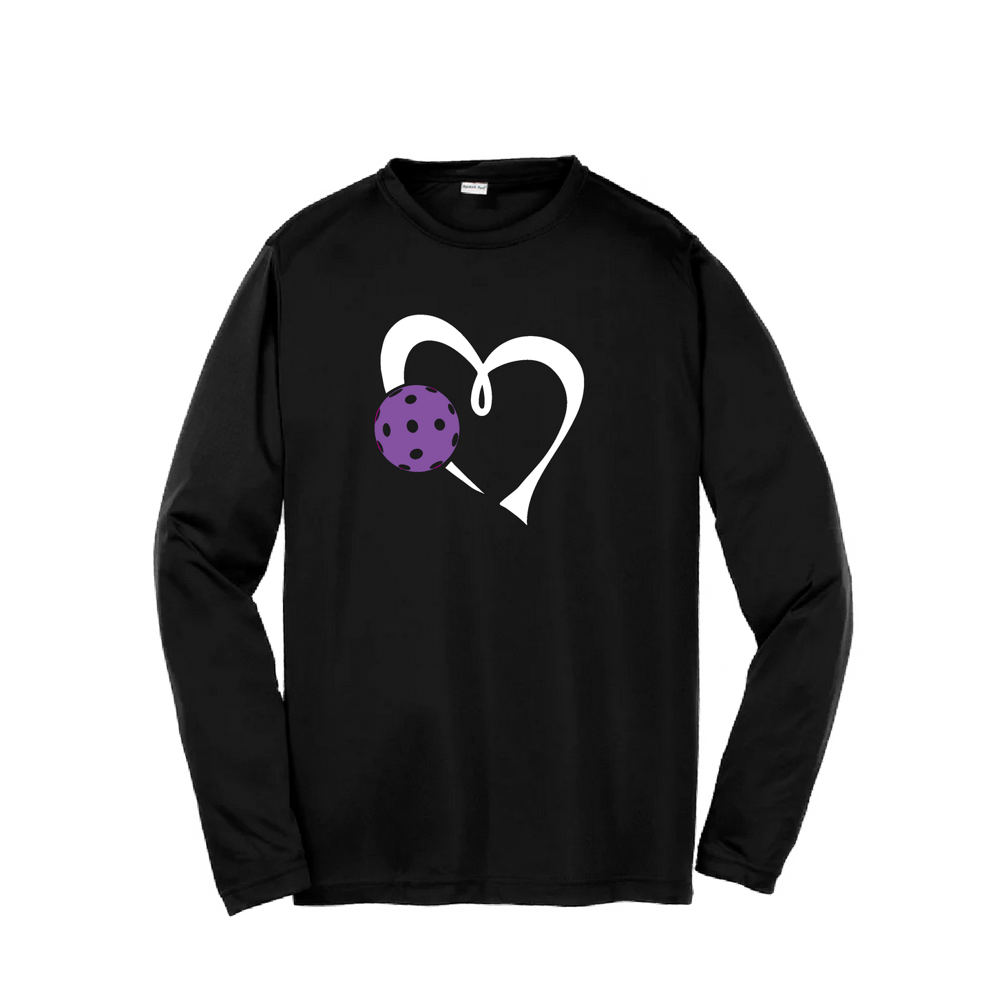 Love Pickleball (Purple) | Youth Long Sleeve Pickleball Shirts | 100% Polyester