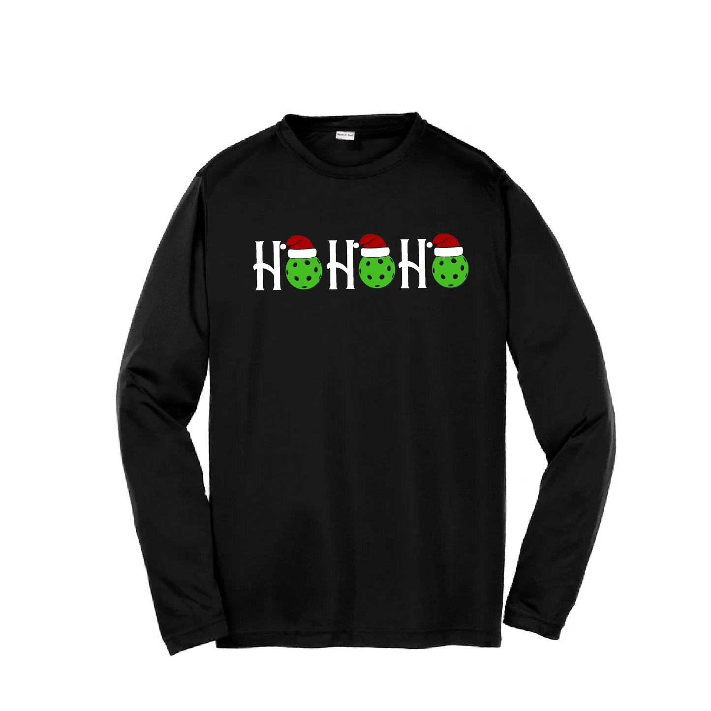 Ho Ho Ho | Youth Long Sleeve Pickleball Shirts | 100% Polyester