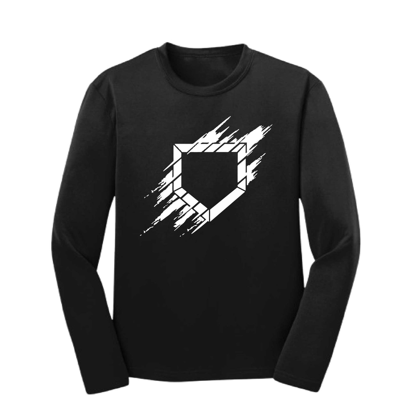 Home Plate | Youth Long Sleeve Baseball Performance T-Shirts | 100% Polyester