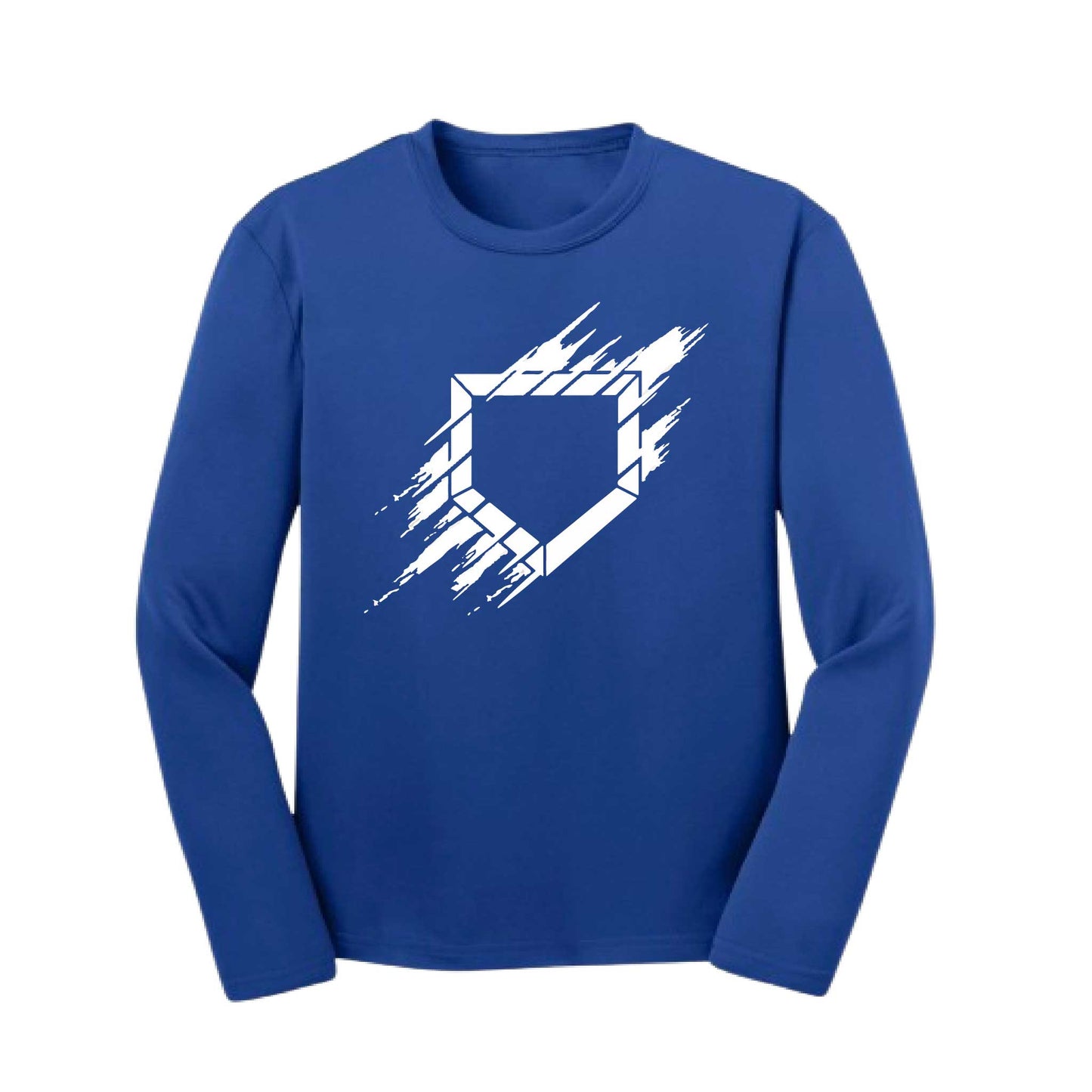 Home Plate | Youth Long Sleeve Baseball Performance T-Shirts | 100% Polyester
