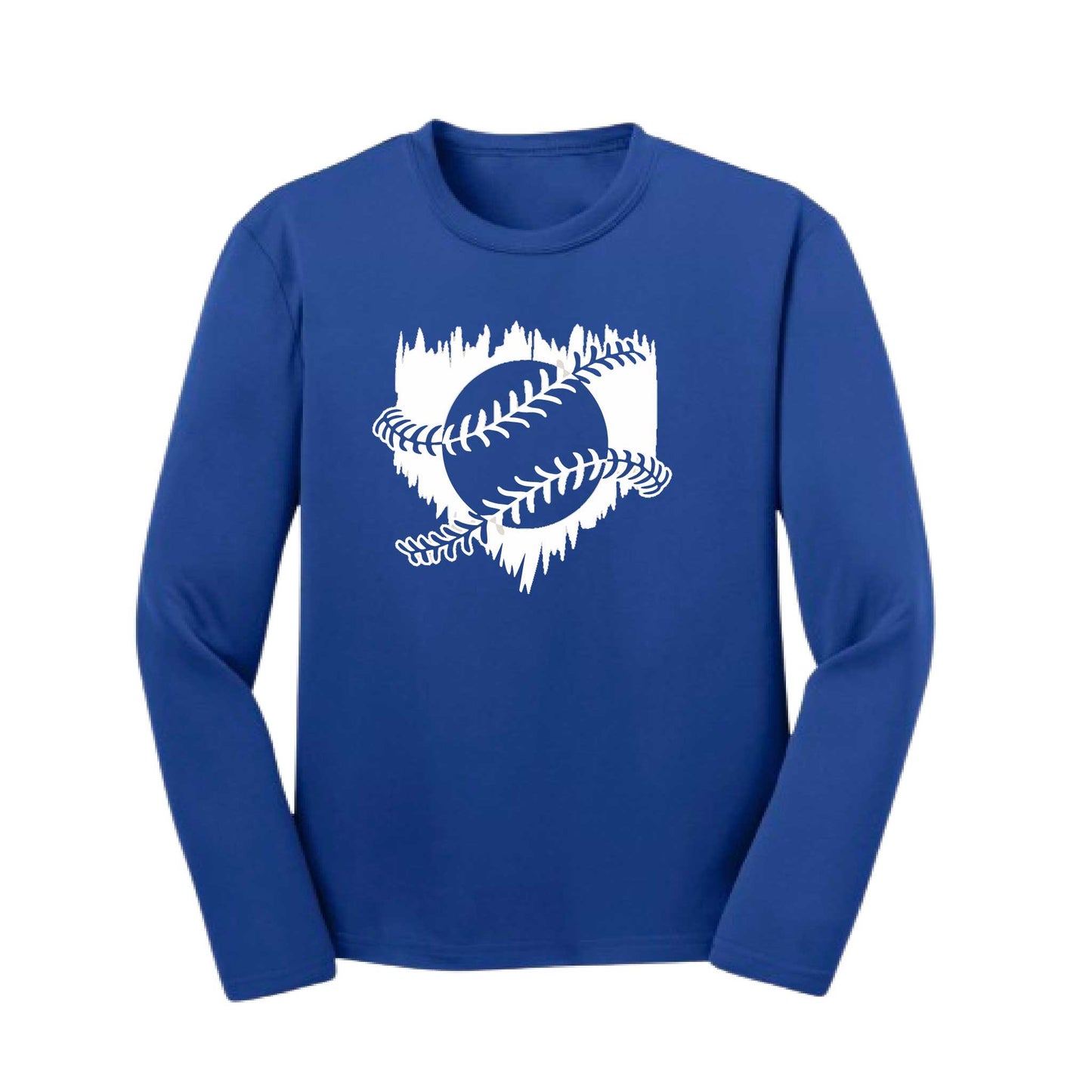 Home Run | Youth Long Sleeve Baseball Performance T-Shirts | 100% Polyester