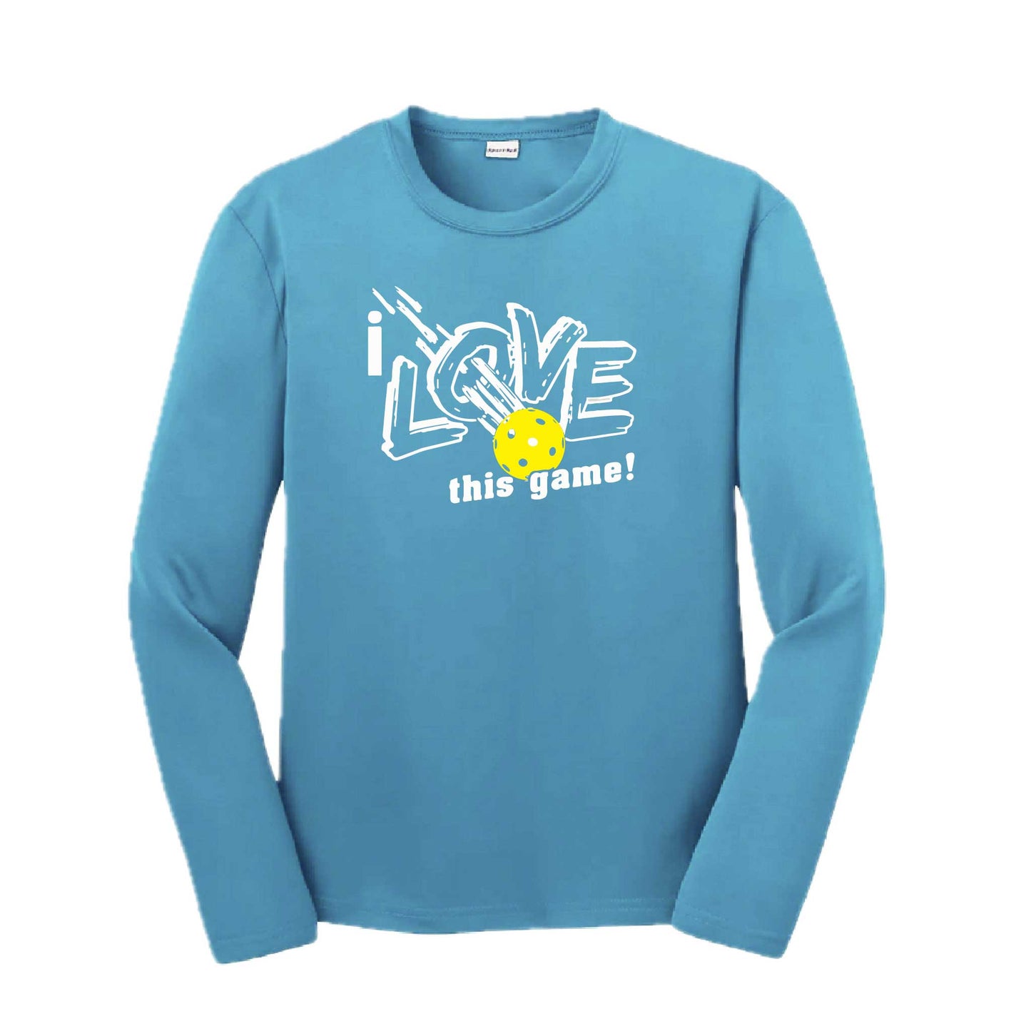 I Love This Game | Youth Long Sleeve Pickleball Performance T-Shirts | 100% Polyester