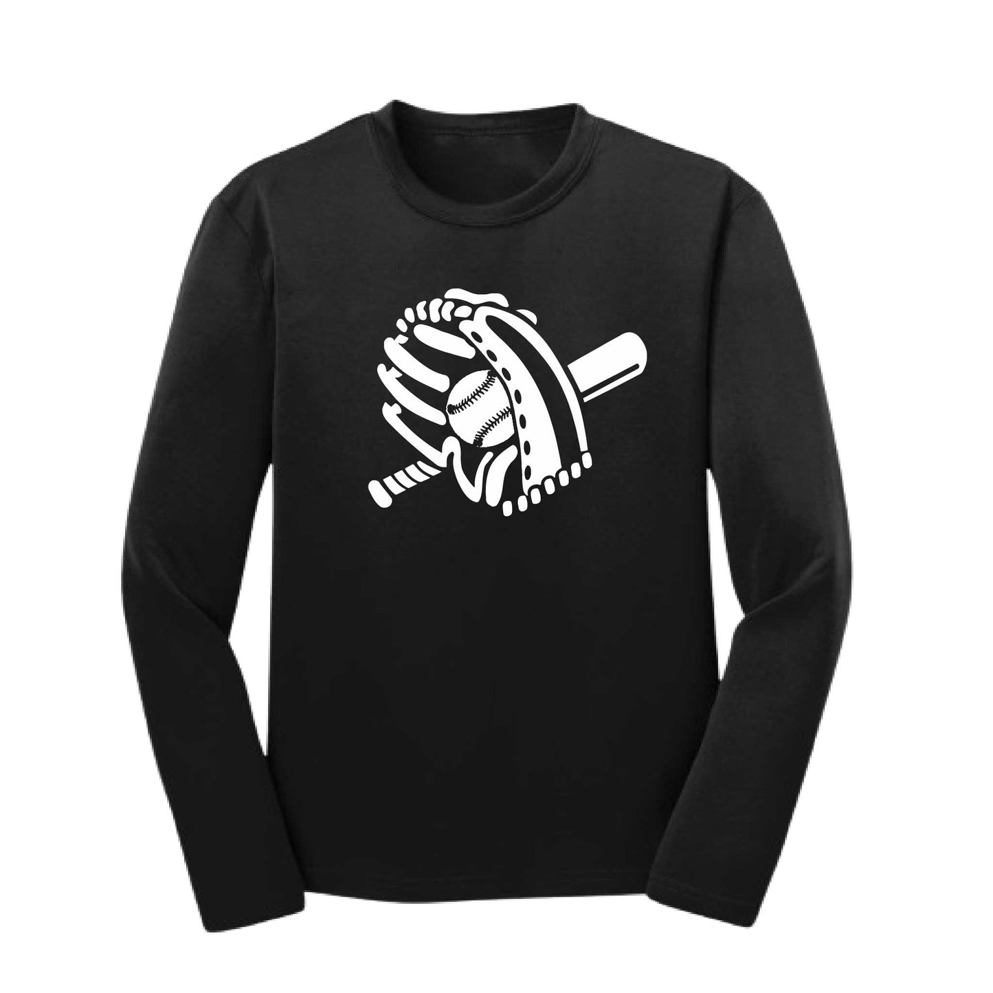 Baseball MItt | Youth Long Sleeve Baseball Performance T-Shirts | 100% Polyester