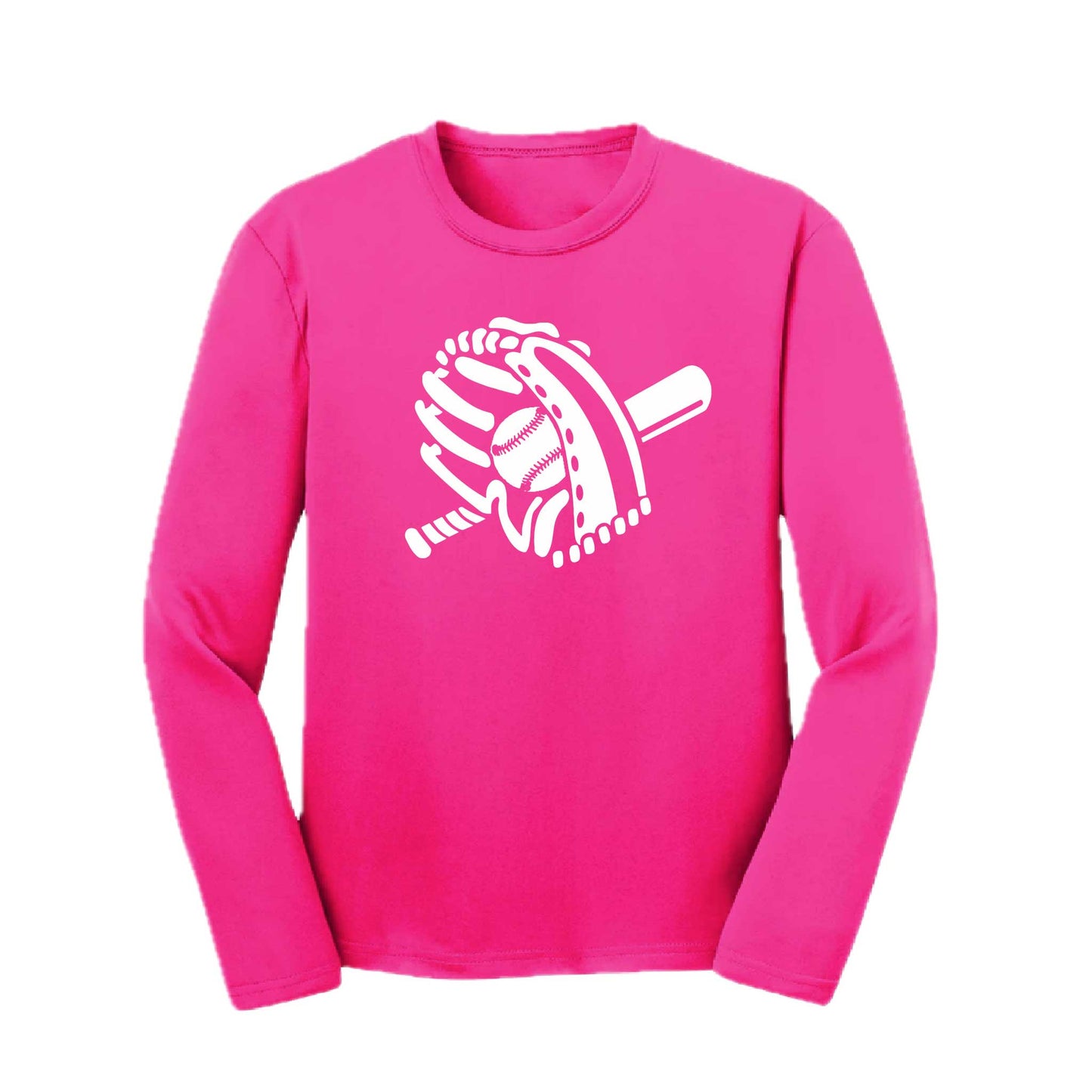 Baseball MItt | Youth Long Sleeve Baseball Performance T-Shirts | 100% Polyester