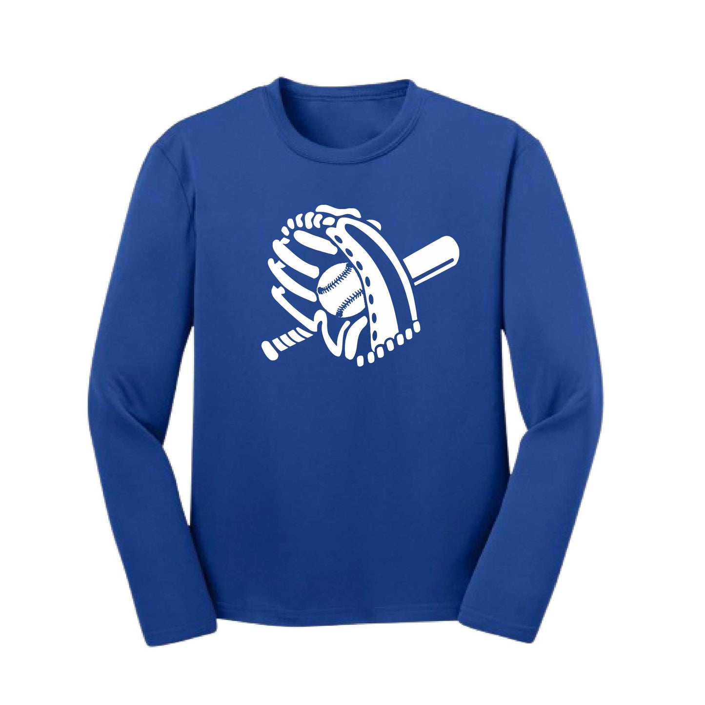 Baseball MItt | Youth Long Sleeve Baseball Performance T-Shirts | 100% Polyester