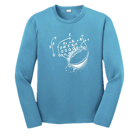 Football Playbook | Youth Long Sleeve Football T-Shirts | 100% Polyester