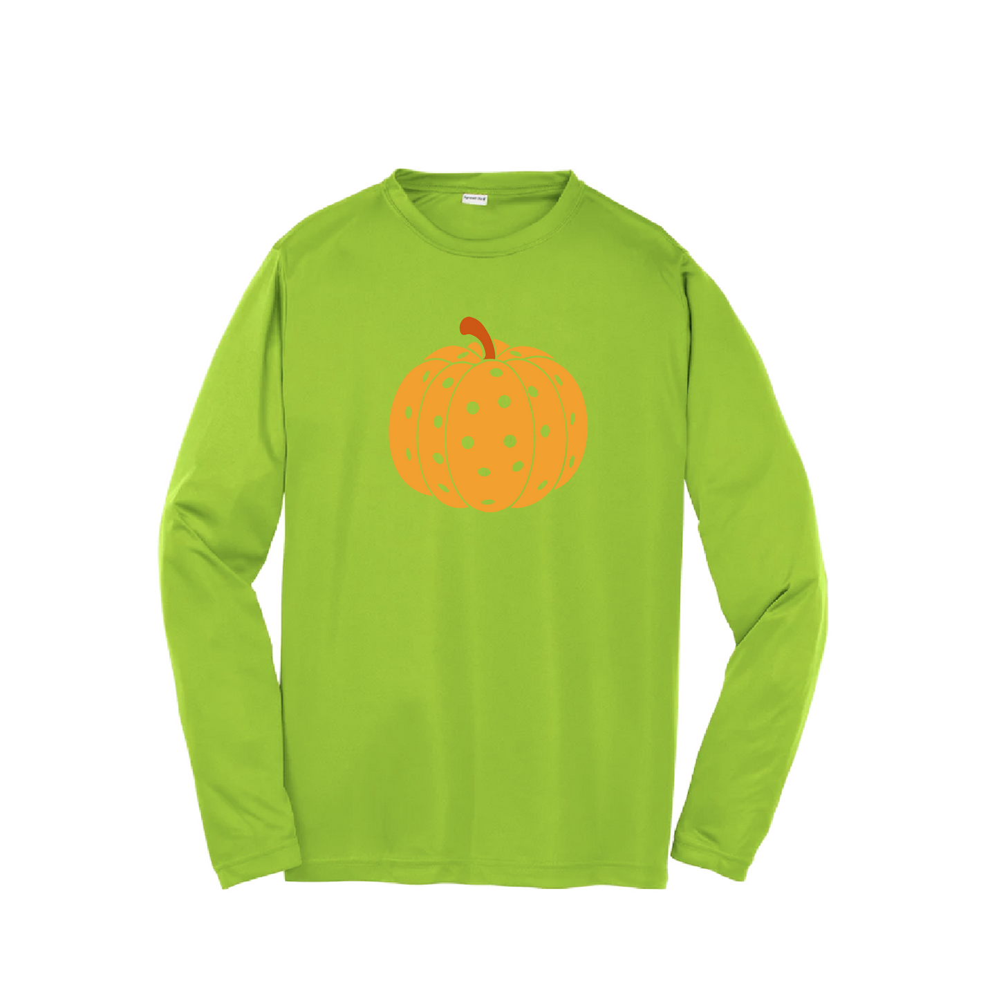 Pumpkin Pickleball | Youth Long Sleeve Pickleball Shirts | 100% Polyester