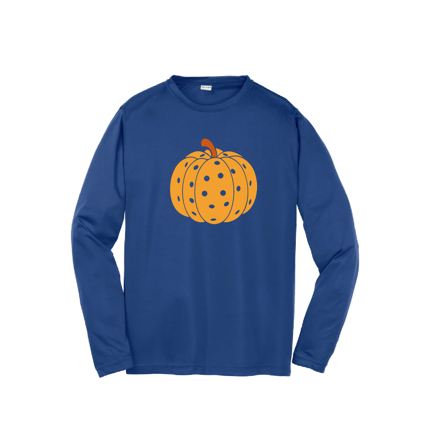 Pumpkin Pickleball | Youth Long Sleeve Pickleball Shirts | 100% Polyester