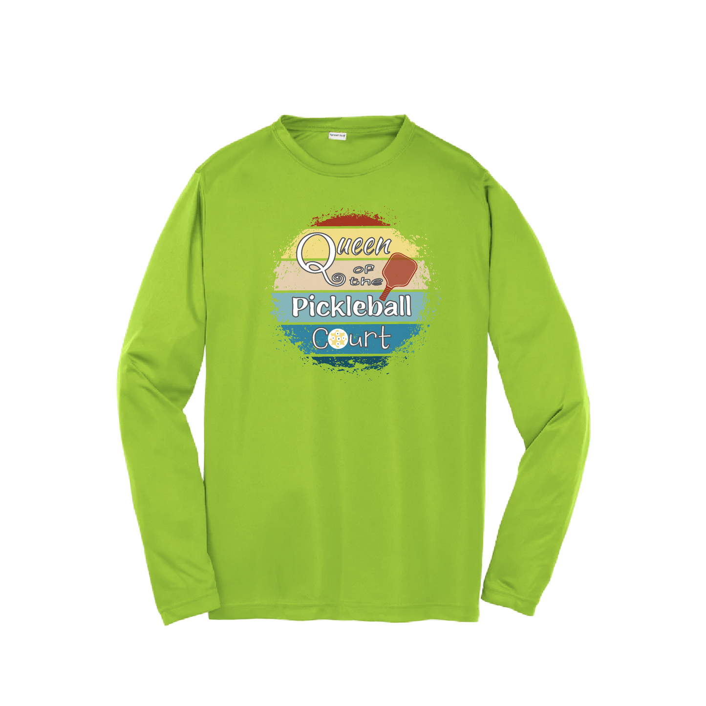 Queen of the Pickleball Court | Youth Long Sleeve Pickleball Shirts | 100% Polyester