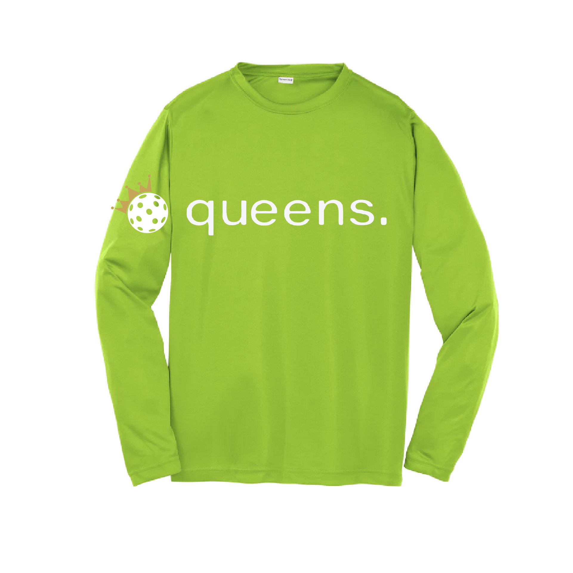 Our Pickleball Queen and Crown Youth Long Sleeve Shirts are designed for all athletic activities. Lightweight and breathable, our shirts feature PosiCharge technology that locks in color and prevents logo fading. Comfortably designed, each shirt also features a removable tag and set-in sleeves. Our shirts are designed with the athlete in mind, providing a full range of motion and maximum breathability. 