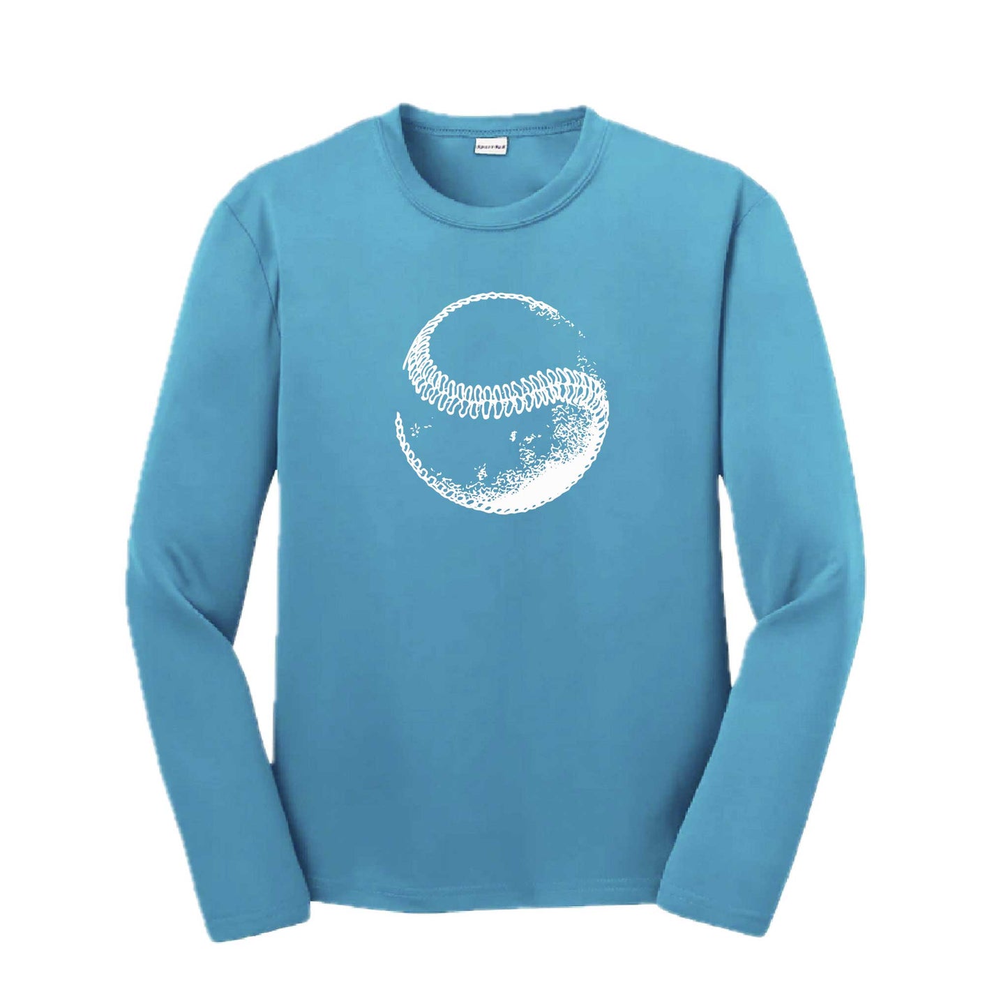 Retro Curveball | Youth Long Sleeve Baseball Performance T-Shirts | 100% Polyester