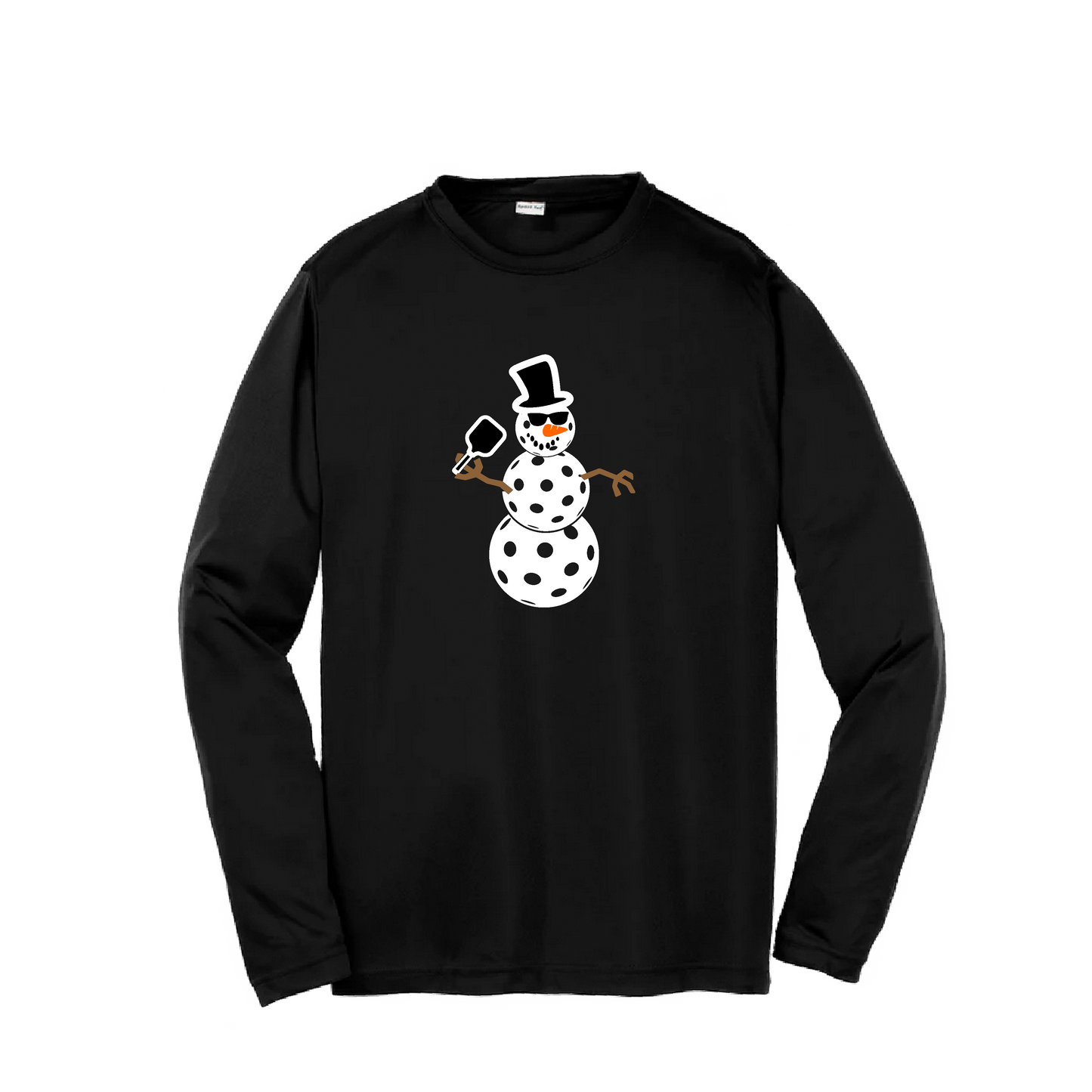 Snowman | Youth Long Sleeve Pickleball Shirts | 100% Polyester