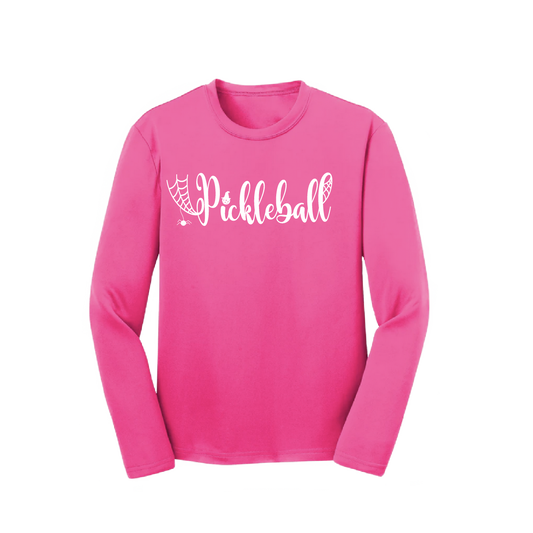 Spider Pickleball | Youth Long Sleeve Pickleball Shirts | 100% Polyester