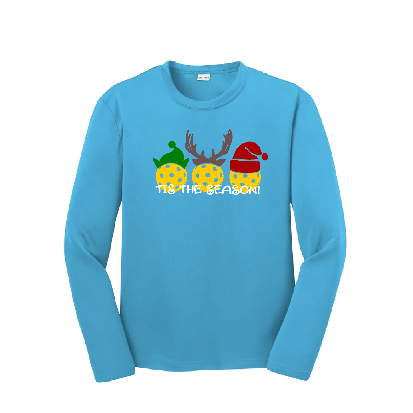 Tis the Season | Youth Long Sleeve Pickleball Shirts | 100% Polyester