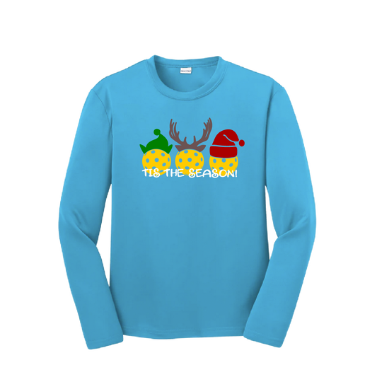 Tis the Season | Youth Long Sleeve Pickleball Shirts | 100% Polyester