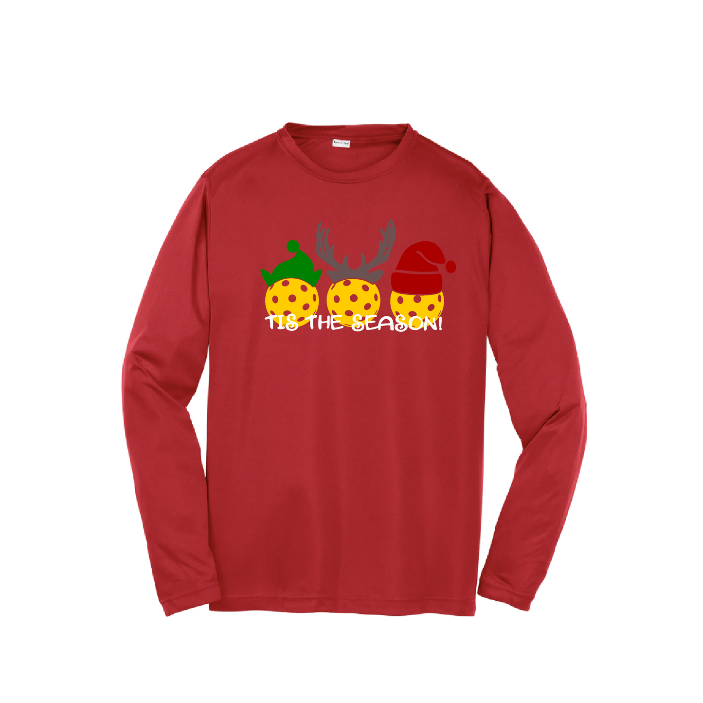 Tis the Season | Youth Long Sleeve Pickleball Shirts | 100% Polyester