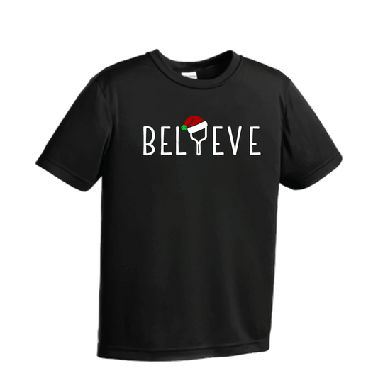 Believe | Youth Short Sleeve Pickleball Shirts | 100% Polyester