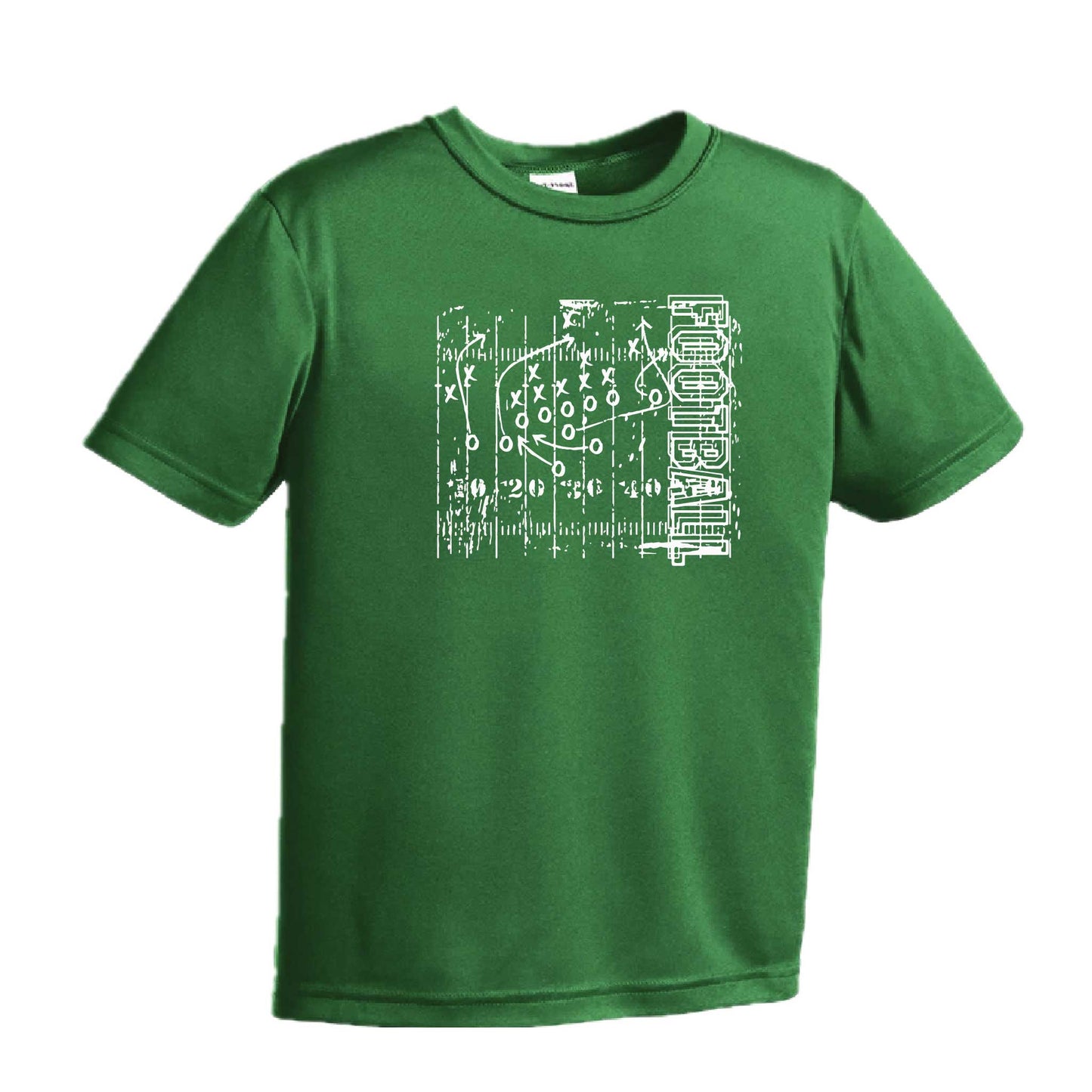 Football Field | Youth Short Sleeve Football T-Shirts | 100% Polyester