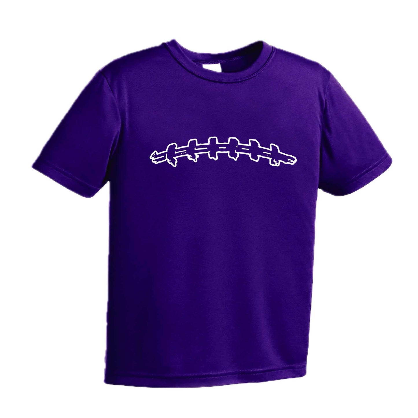 Football Laces | Youth Short Sleeve Football T-Shirts | 100% Polyester