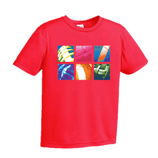 Football Squares | Youth Short Sleeve Football T-Shirts | 100% Polyester
