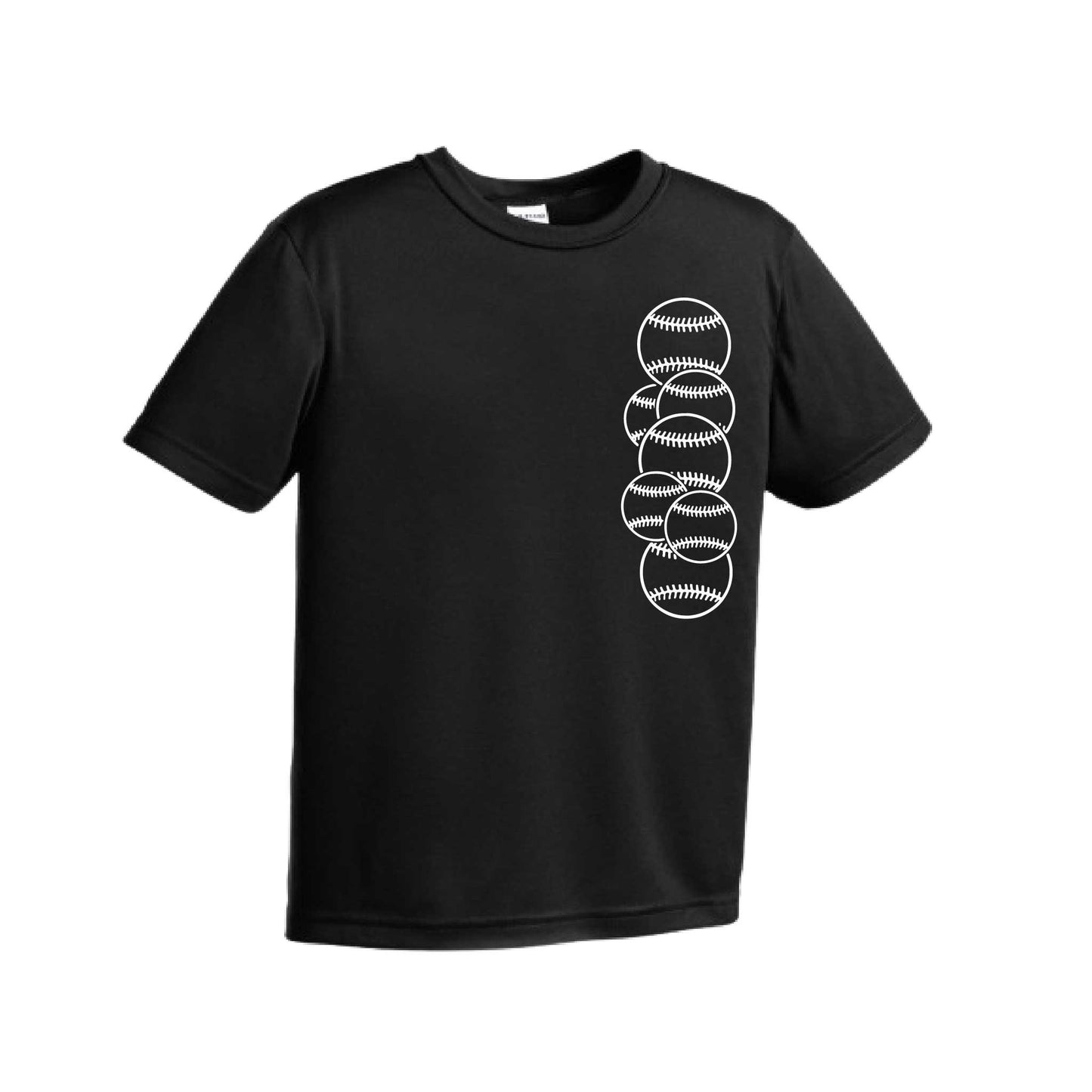 Full Count | Youth Short Sleeve Baseball Performance T-Shirts | 100% Polyester