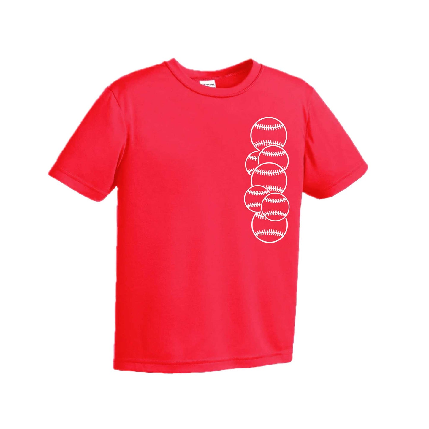 Full Count | Youth Short Sleeve Baseball Performance T-Shirts | 100% Polyester