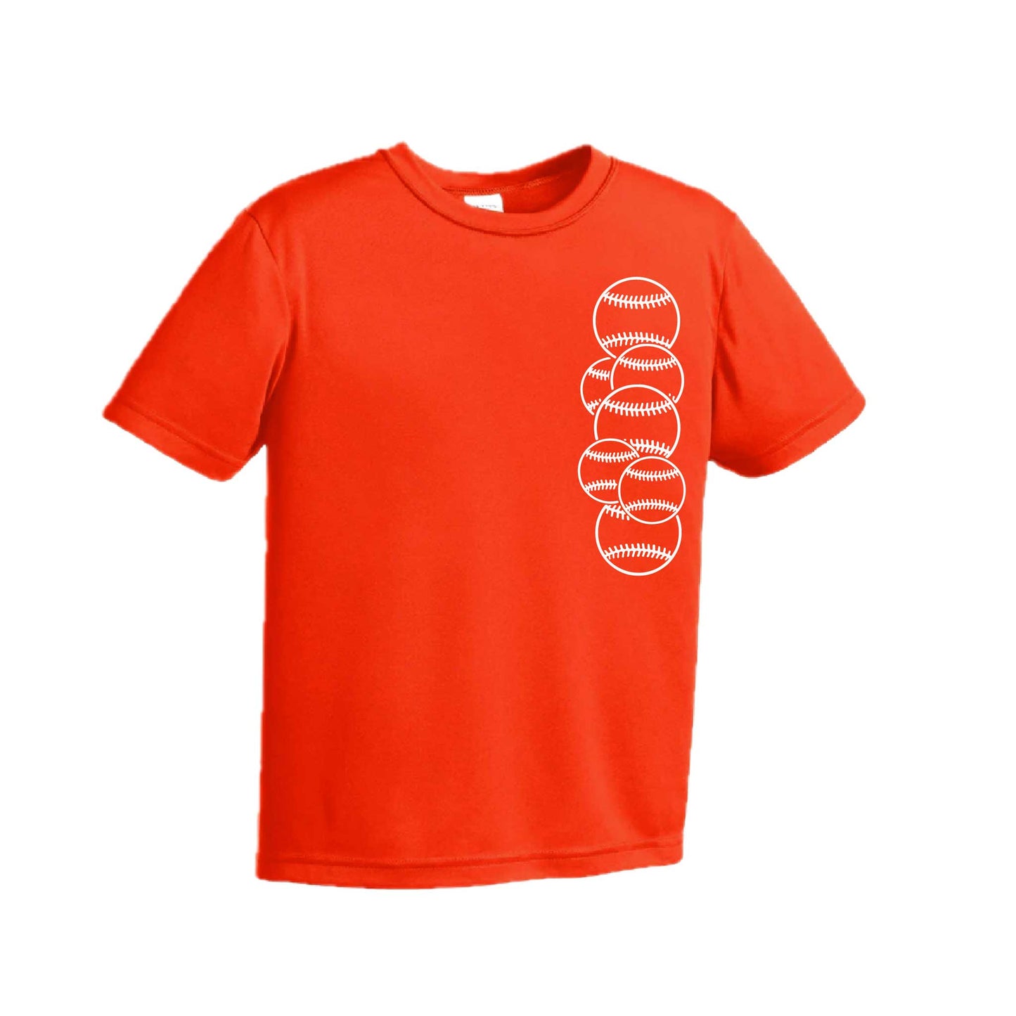 Full Count | Youth Short Sleeve Baseball Performance T-Shirts | 100% Polyester