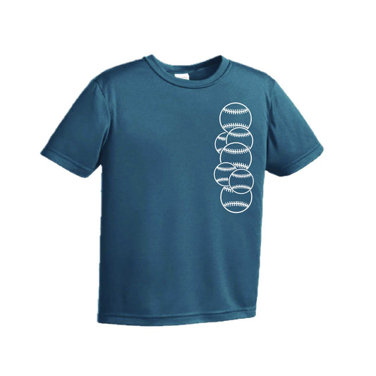Full Count | Youth Short Sleeve Baseball Performance T-Shirts | 100% Polyester