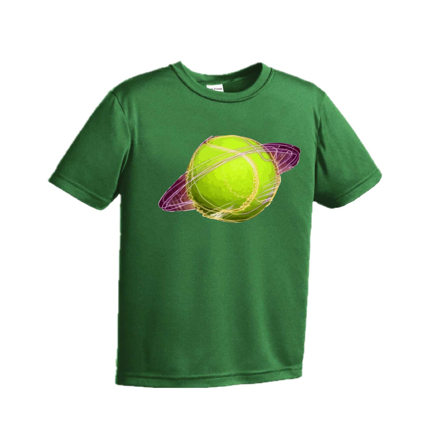 Galactic Tennis | Youth Short Sleeve Tennis Performance T-Shirts | 100% Polyester