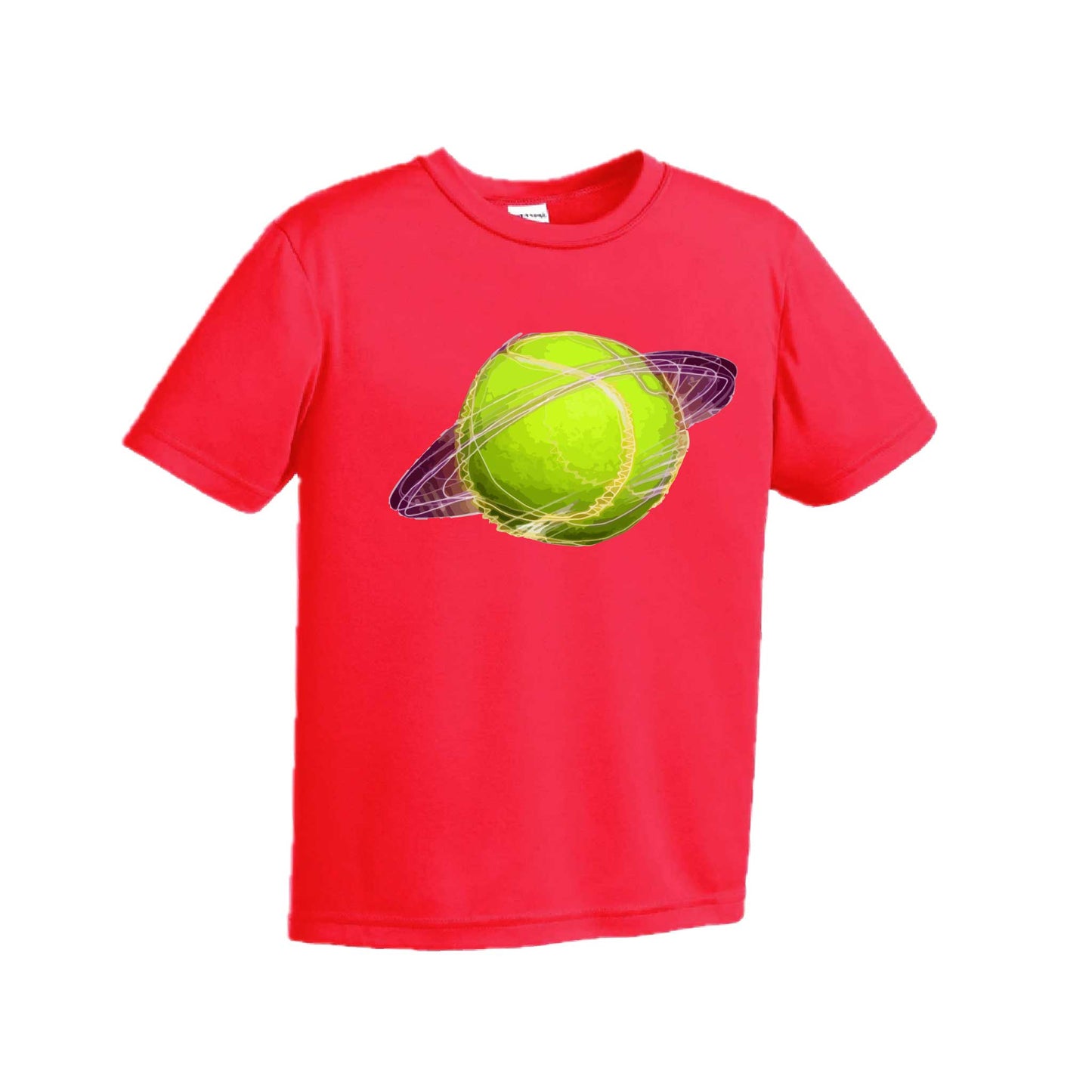 Galactic Tennis | Youth Short Sleeve Tennis Performance T-Shirts | 100% Polyester
