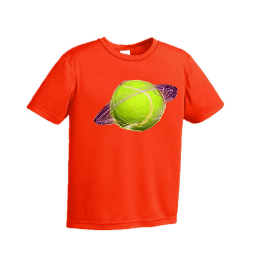 Galactic Tennis | Youth Short Sleeve Tennis Performance T-Shirts | 100% Polyester