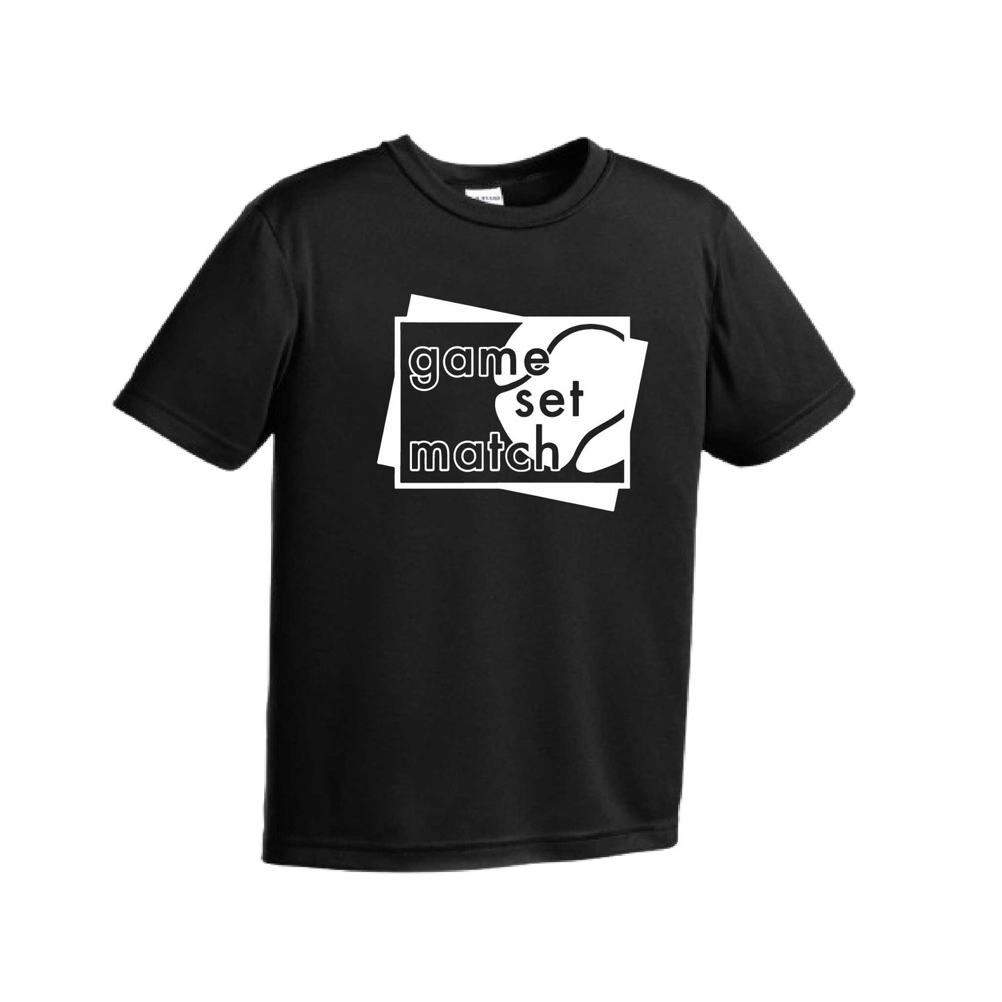 Game Set Match | Youth Short Sleeve Tennis Performance T-Shirts | 100% Polyester