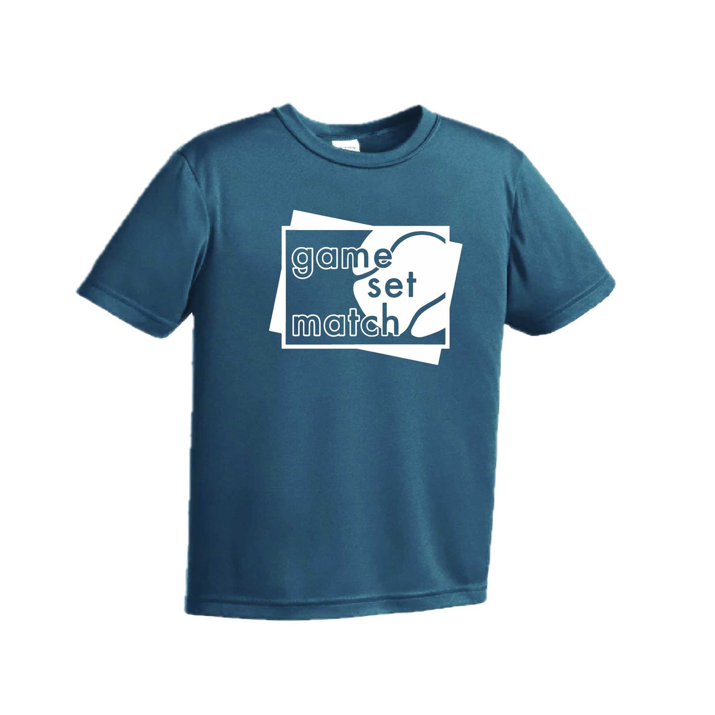 Game Set Match | Youth Short Sleeve Tennis Performance T-Shirts | 100% Polyester