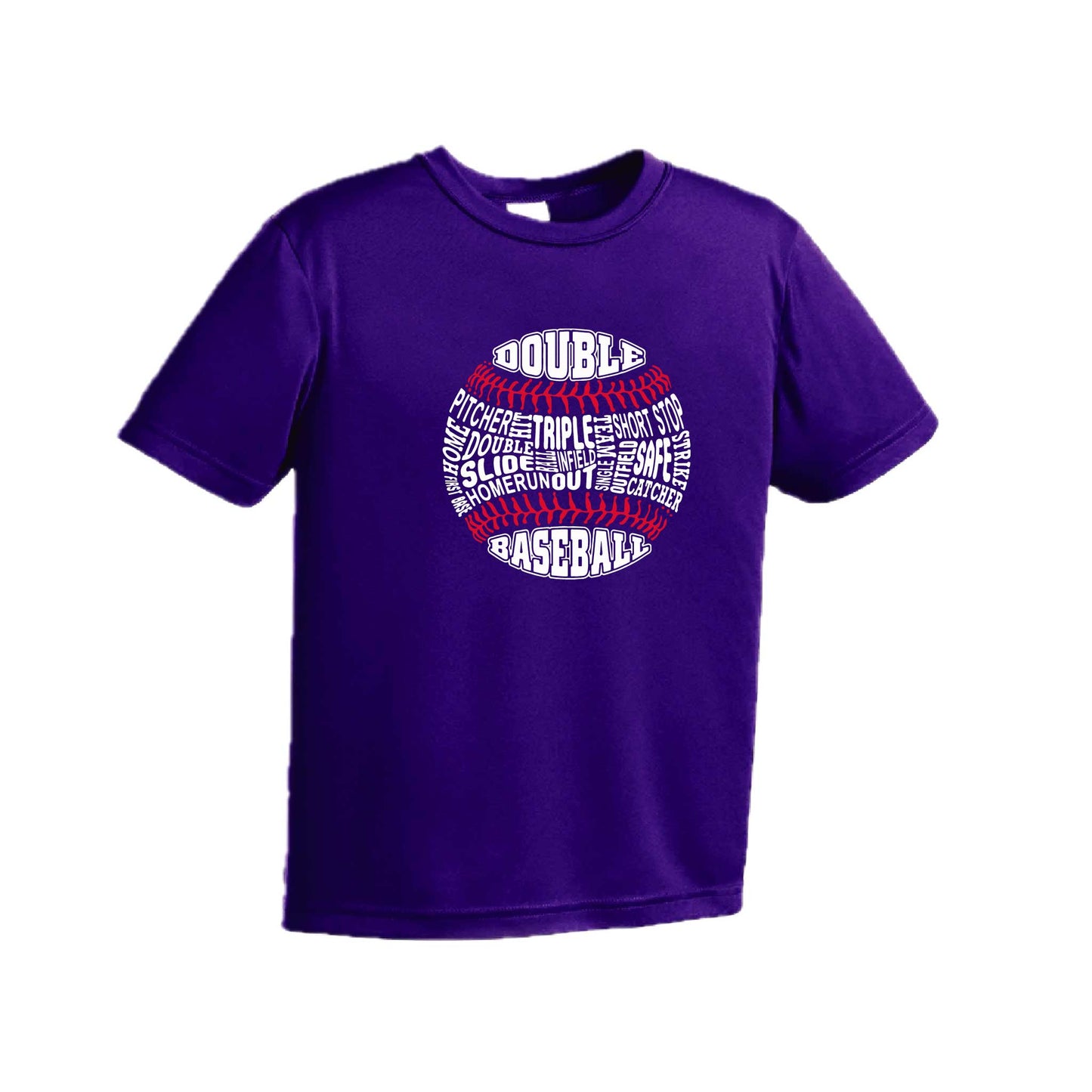 Grand Slam | Youth Short Sleeve Baseball Performance T-Shirts | 100% Polyester