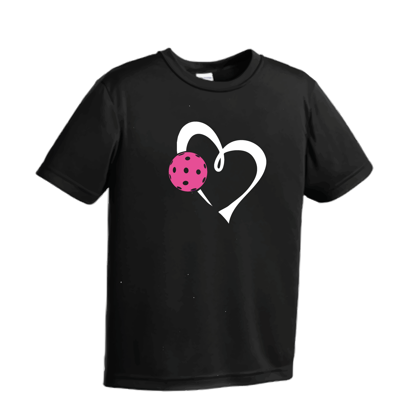 Love Pickleball (Pink) | Youth Short Sleeve Pickleball Shirts | 100% Polyester