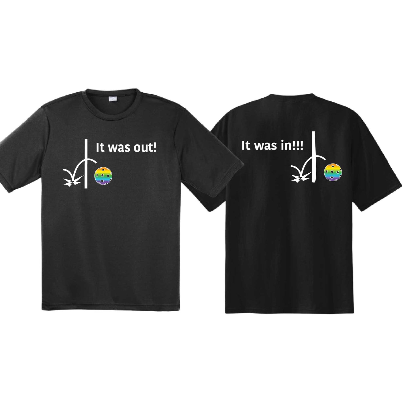 It Was Out! It Was In! (10 Custom Pickleball Colors) | Youth Short Sleeve Pickleball T-Shirts | 100% Polyester