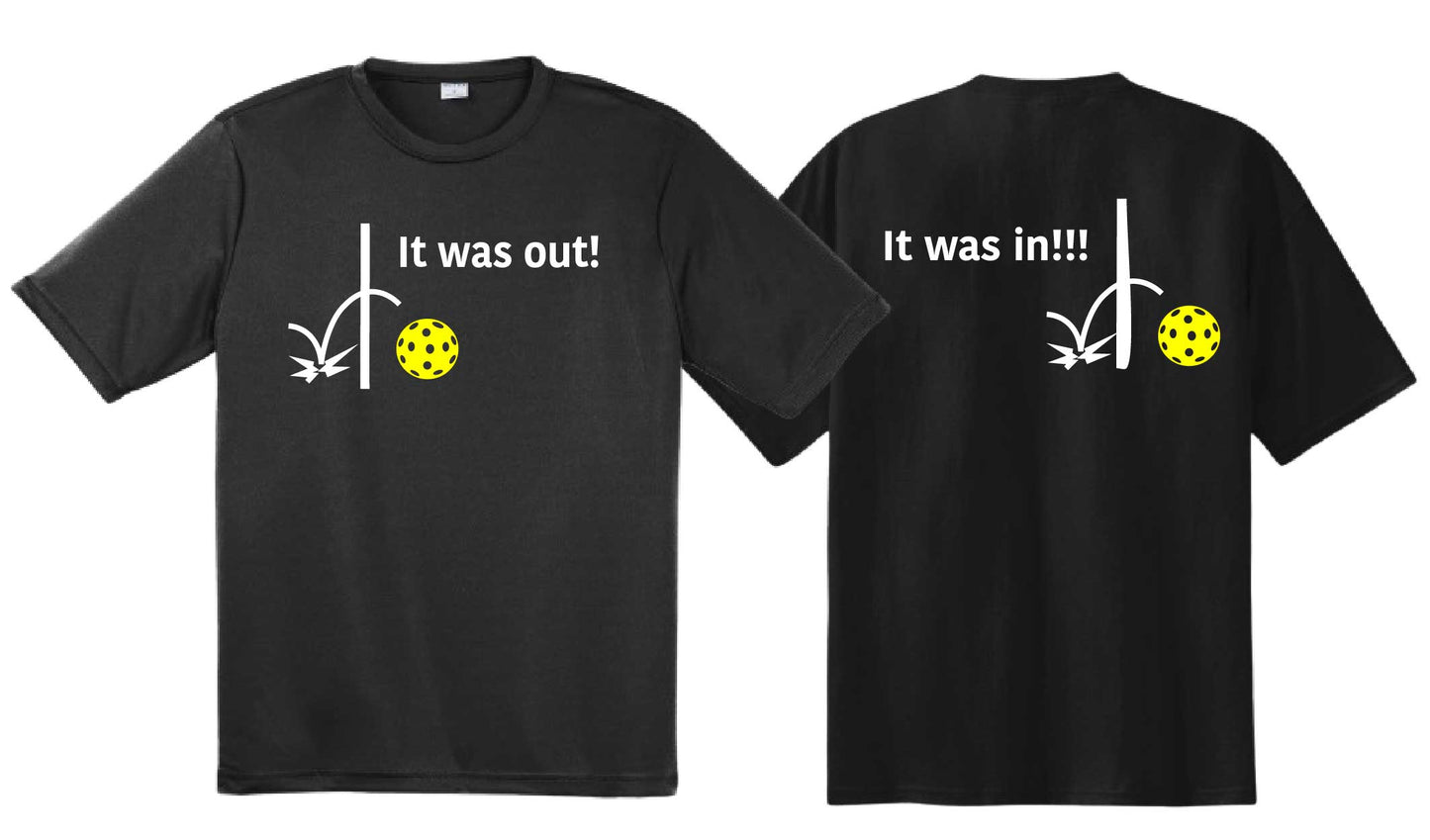 It Was Out! It Was In! (10 Custom Pickleball Colors) | Youth Short Sleeve Pickleball T-Shirts | 100% Polyester