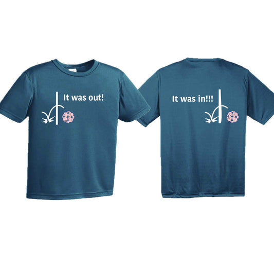 It Was Out! It Was In! (Pickleballs Patriotic Stars) | Youth Short Sleeve Pickleball T-Shirts | 100% Polyester