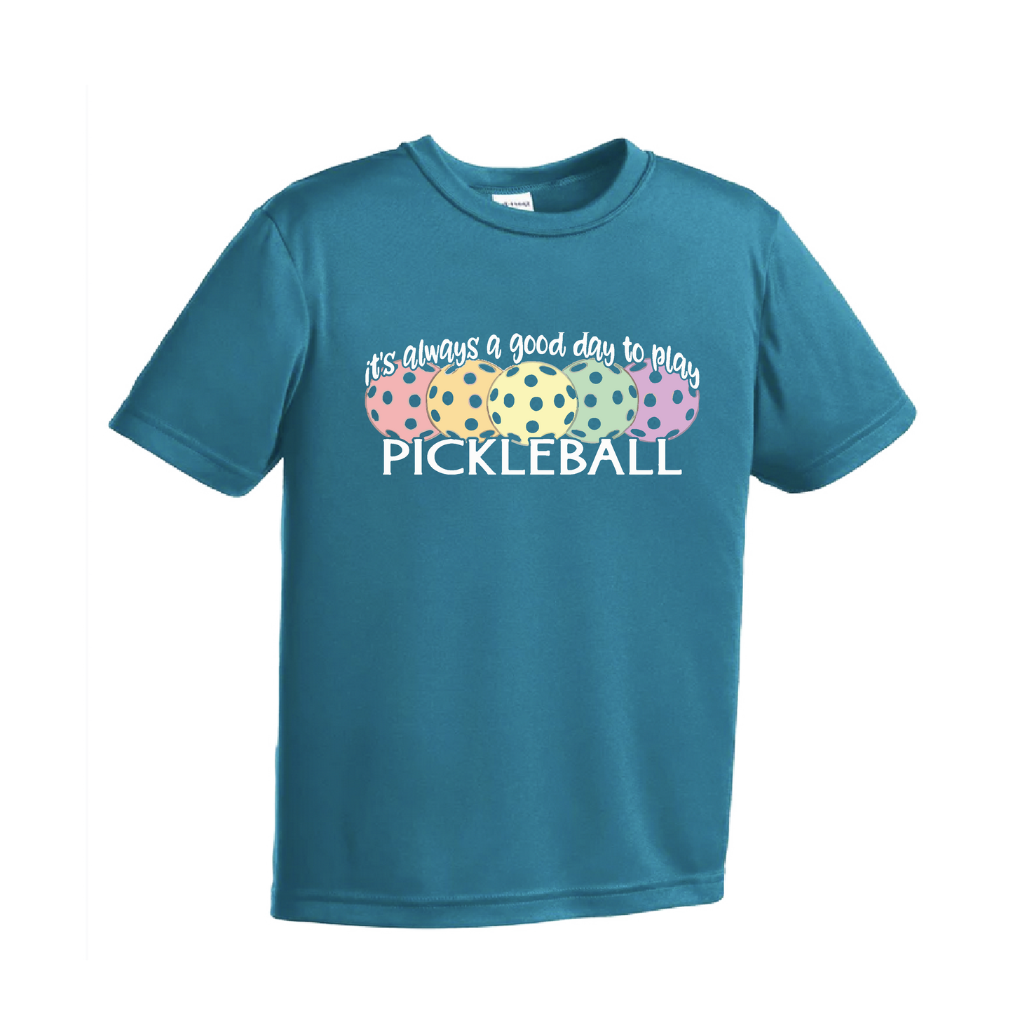 It's Always a Good Day to Play Pickleball | Youth Short Sleeve Pickleball Shirts | 100% Polyester