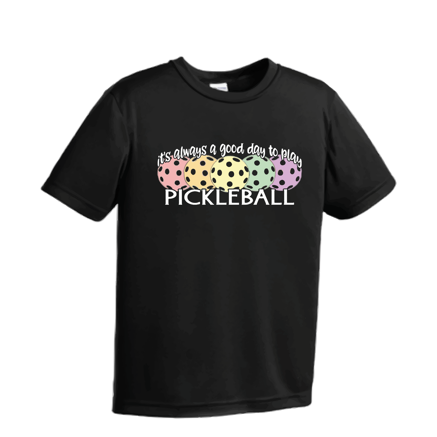 It's Always a Good Day to Play Pickleball | Youth Short Sleeve Pickleball Shirts | 100% Polyester