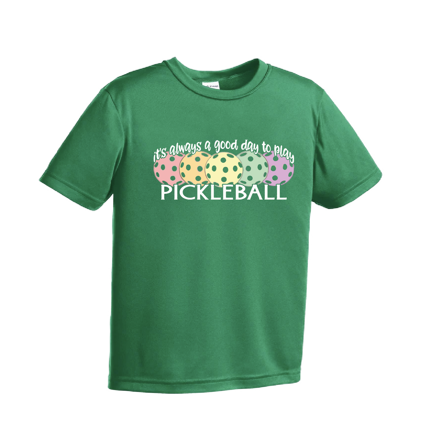 It's Always a Good Day to Play Pickleball | Youth Short Sleeve Pickleball Shirts | 100% Polyester