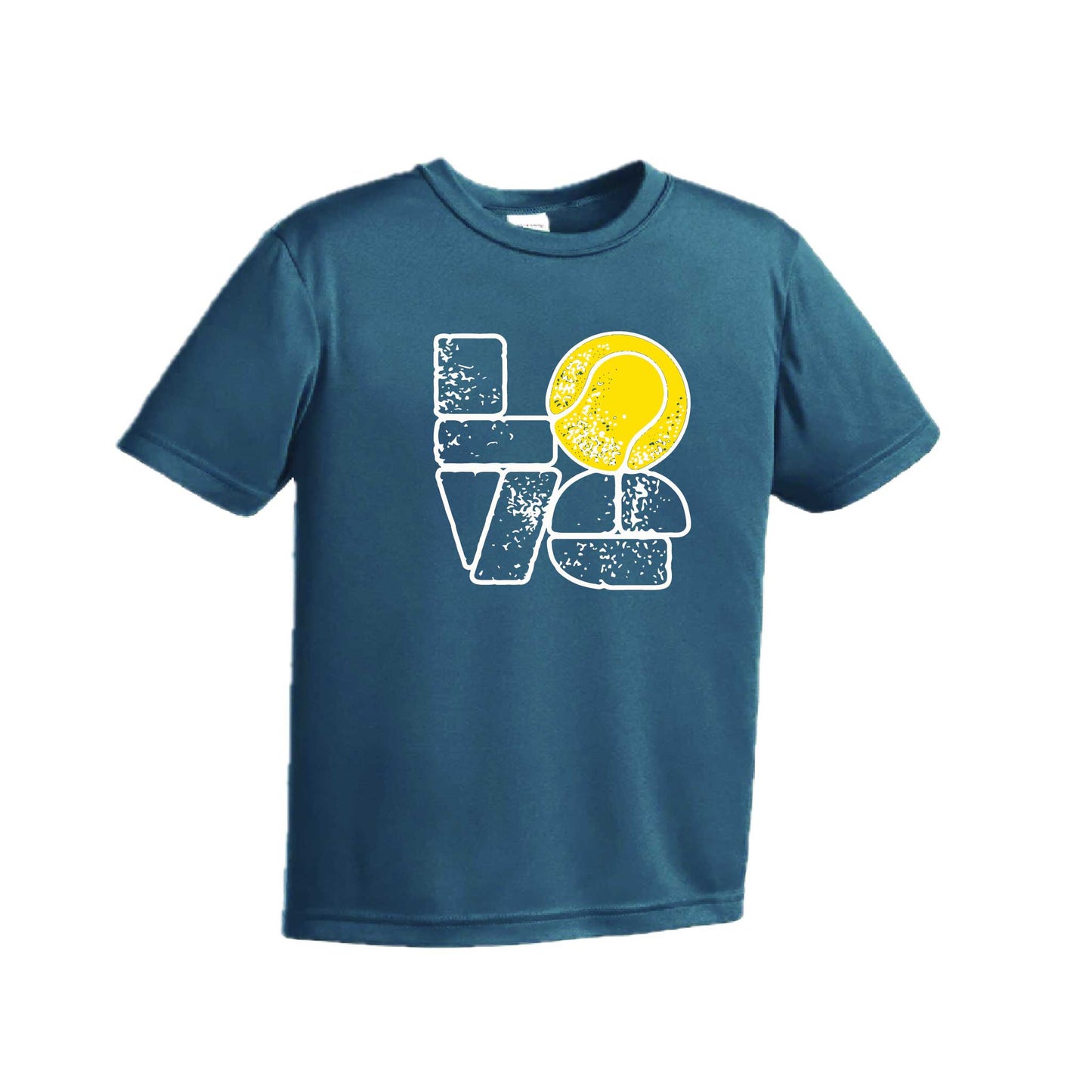 Love Stacked | Youth Short Sleeve Tennis Performance T-Shirts | 100% Polyester