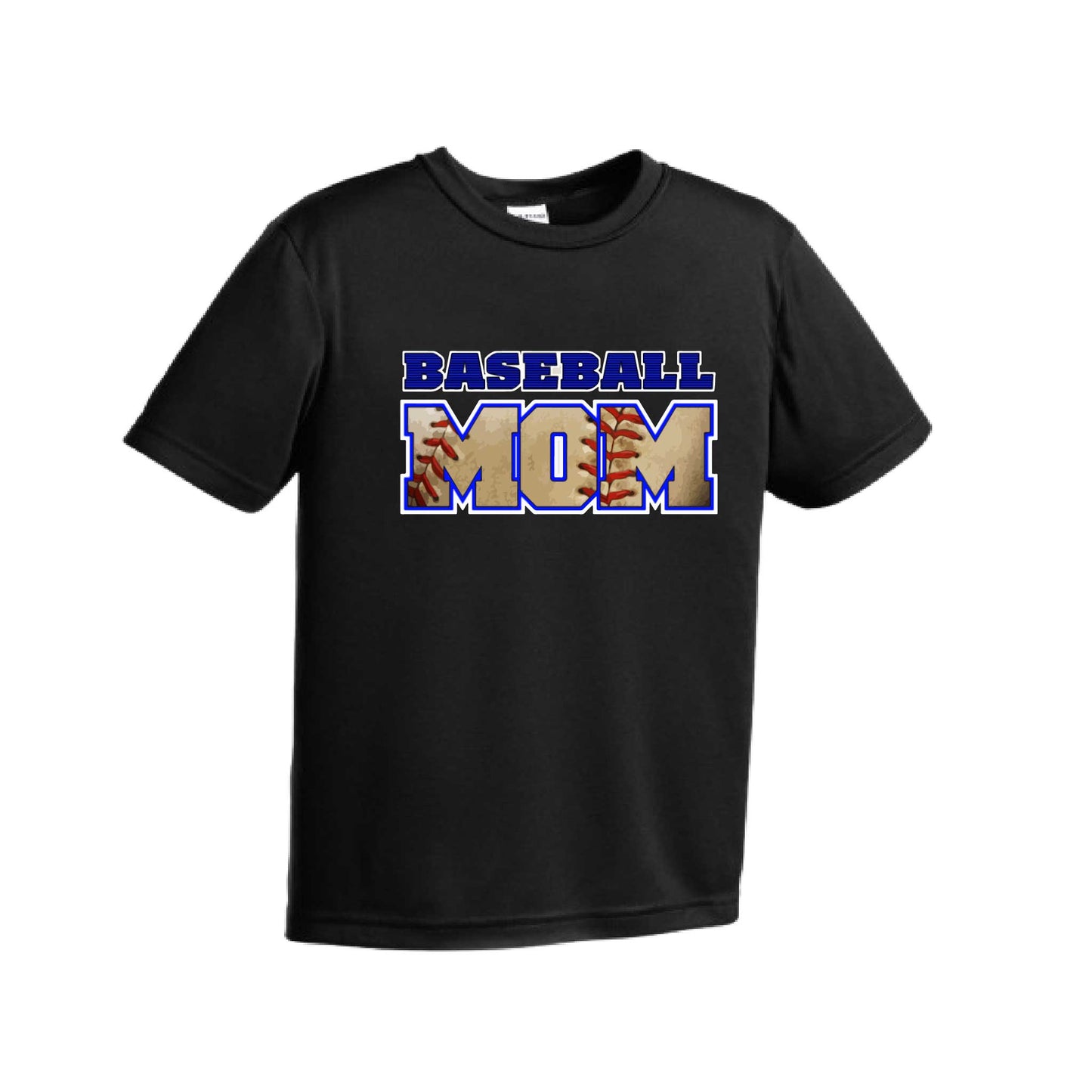 Baseball Mom | Youth Short Sleeve Baseball Performance T-Shirts | 100% Polyester