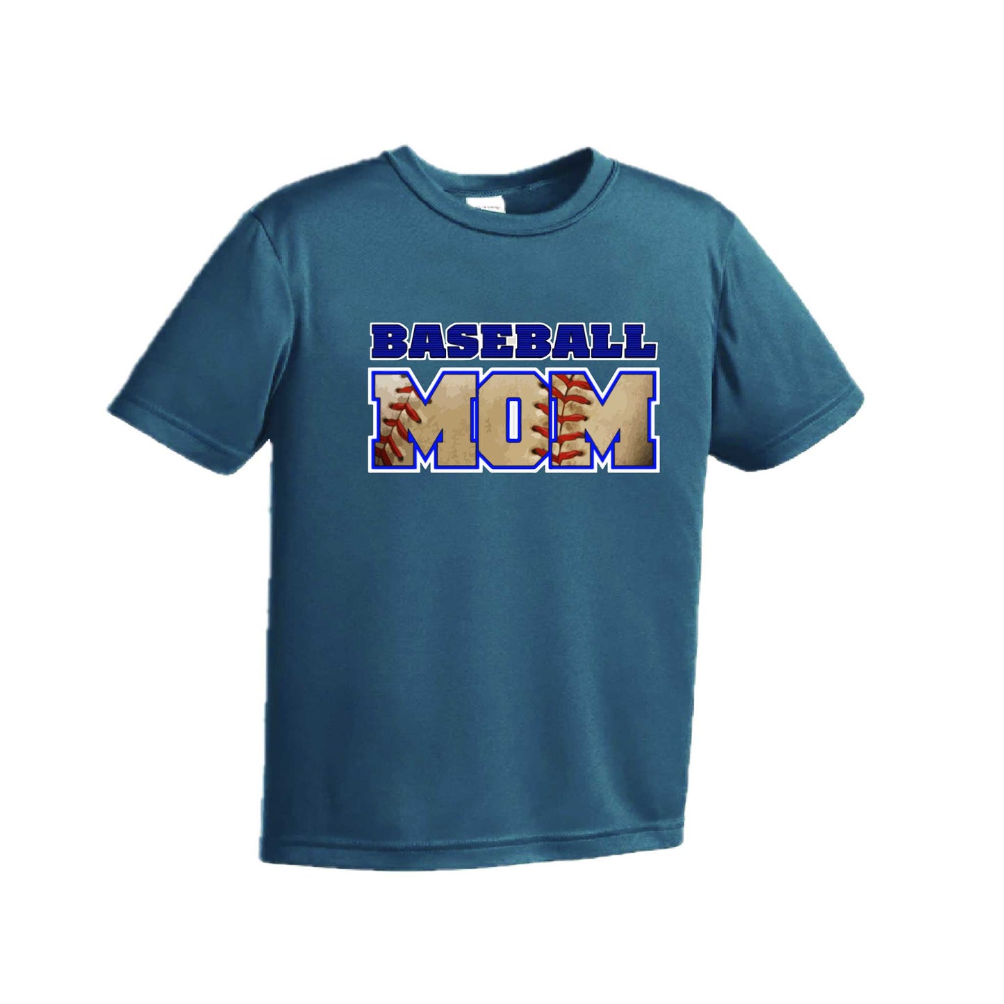 Baseball Mom | Youth Short Sleeve Baseball Performance T-Shirts | 100% Polyester