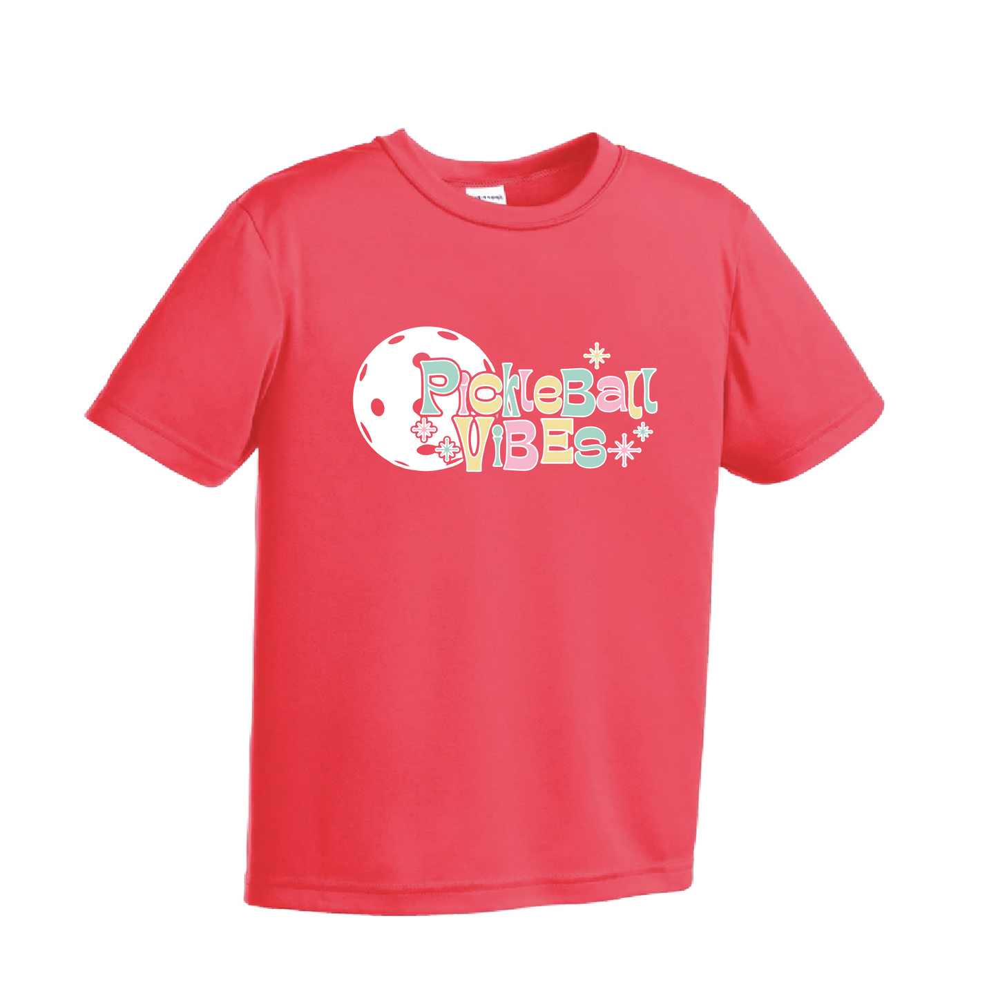 Pickleball Vibes | Youth Short Sleeve Pickleball Shirts | 100% Polyester