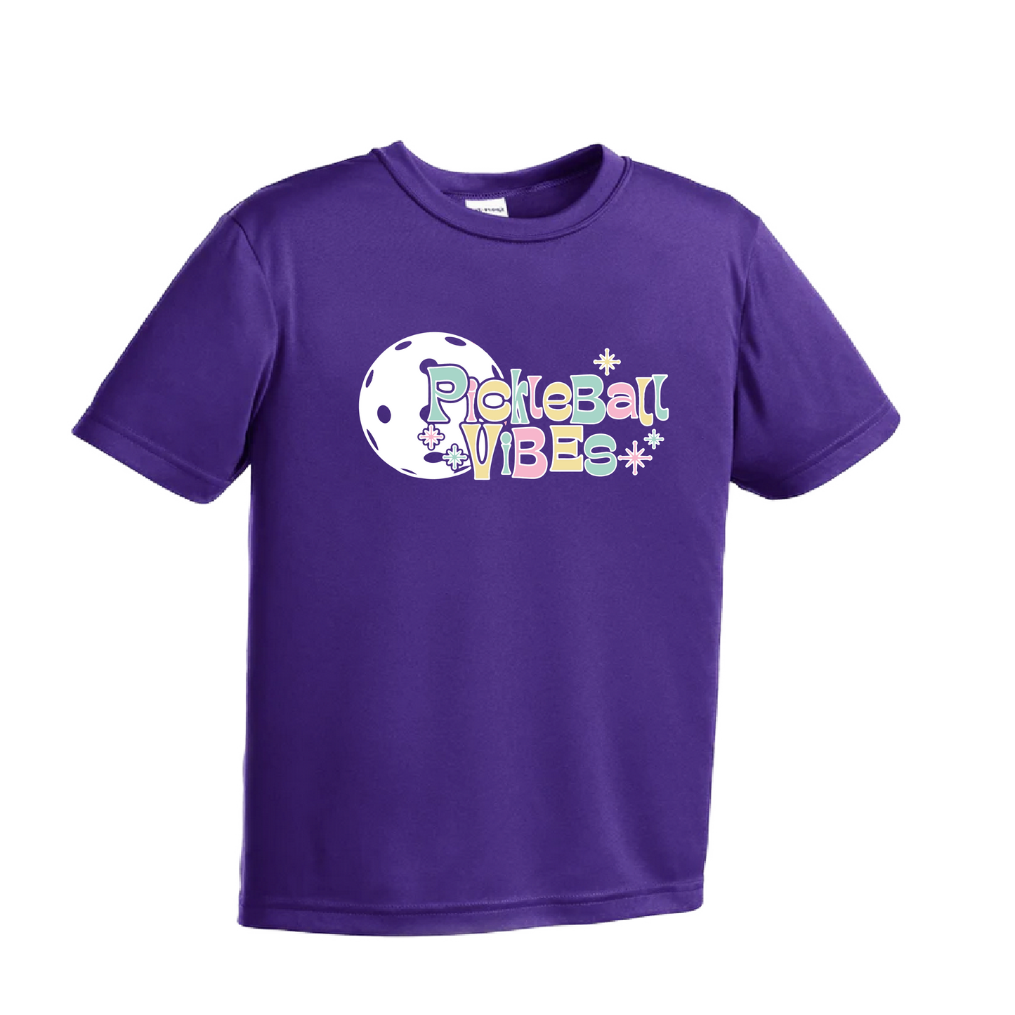 Pickleball Vibes | Youth Short Sleeve Pickleball Shirts | 100% Polyester