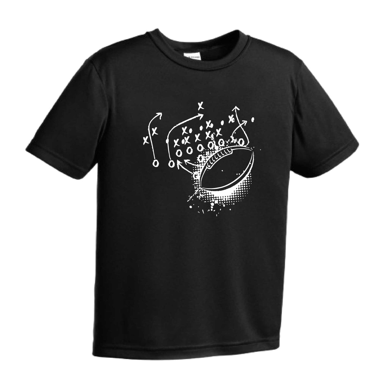 Football Playbook | Youth Short Sleeve Football T-Shirts | 100% Polyester