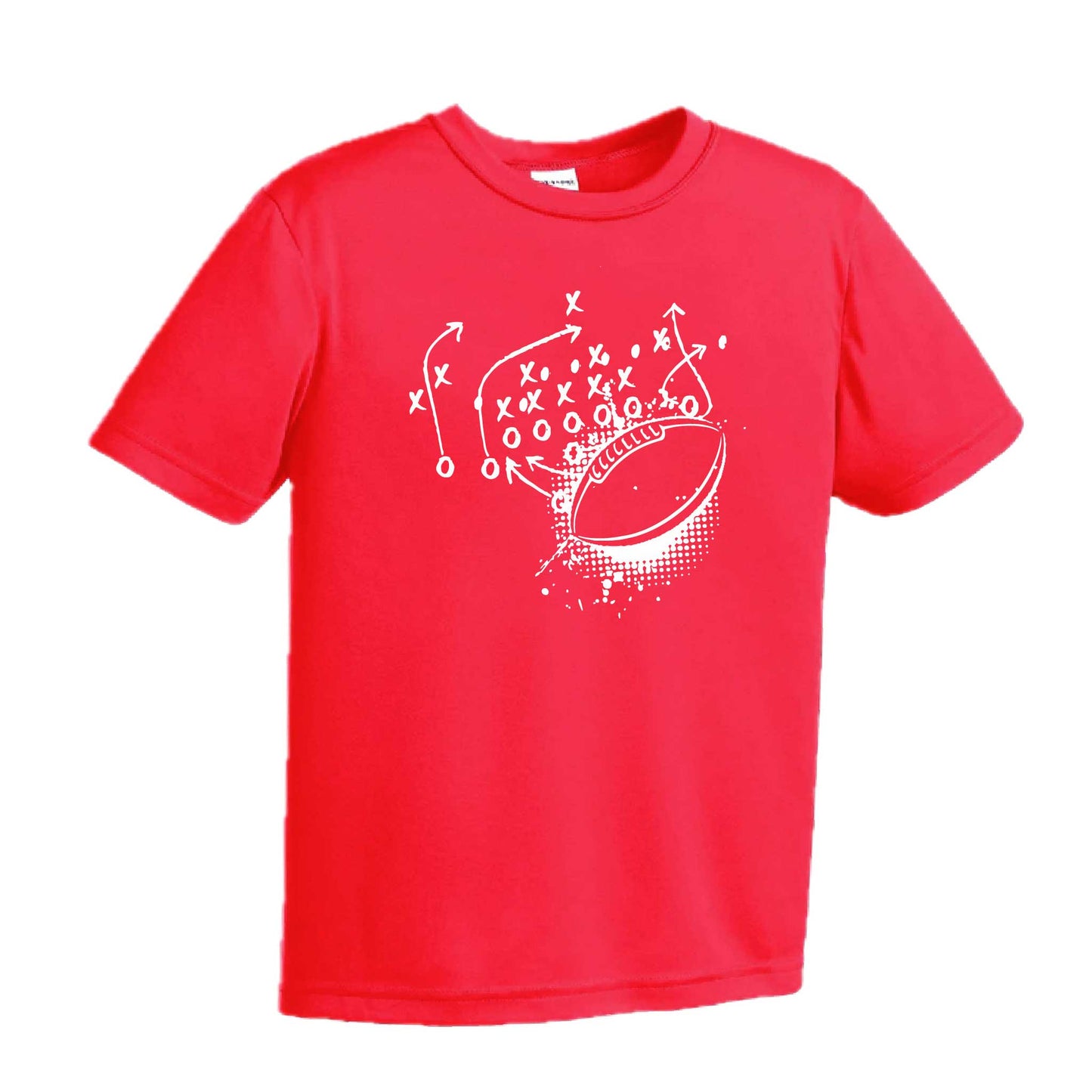 Football Playbook | Youth Short Sleeve Football T-Shirts | 100% Polyester