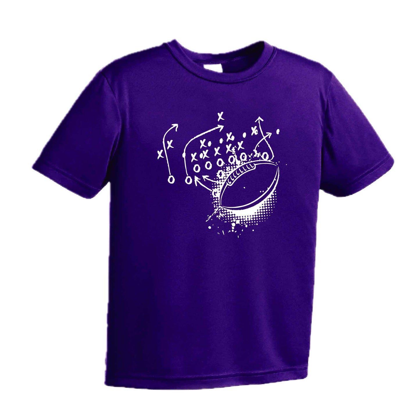 Football Playbook | Youth Short Sleeve Football T-Shirts | 100% Polyester
